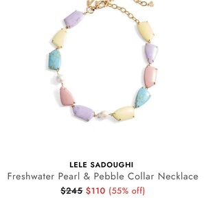 Lele Sadoughi Multicolor Pearl Necklace